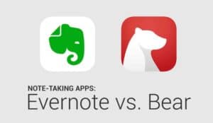 best note-taking app Evernote vs. Bear software review